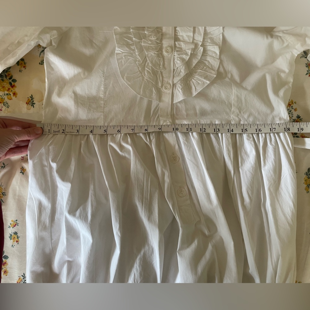 Vintage White Maxi Prairie Dress, size L - Picture 4 of 6